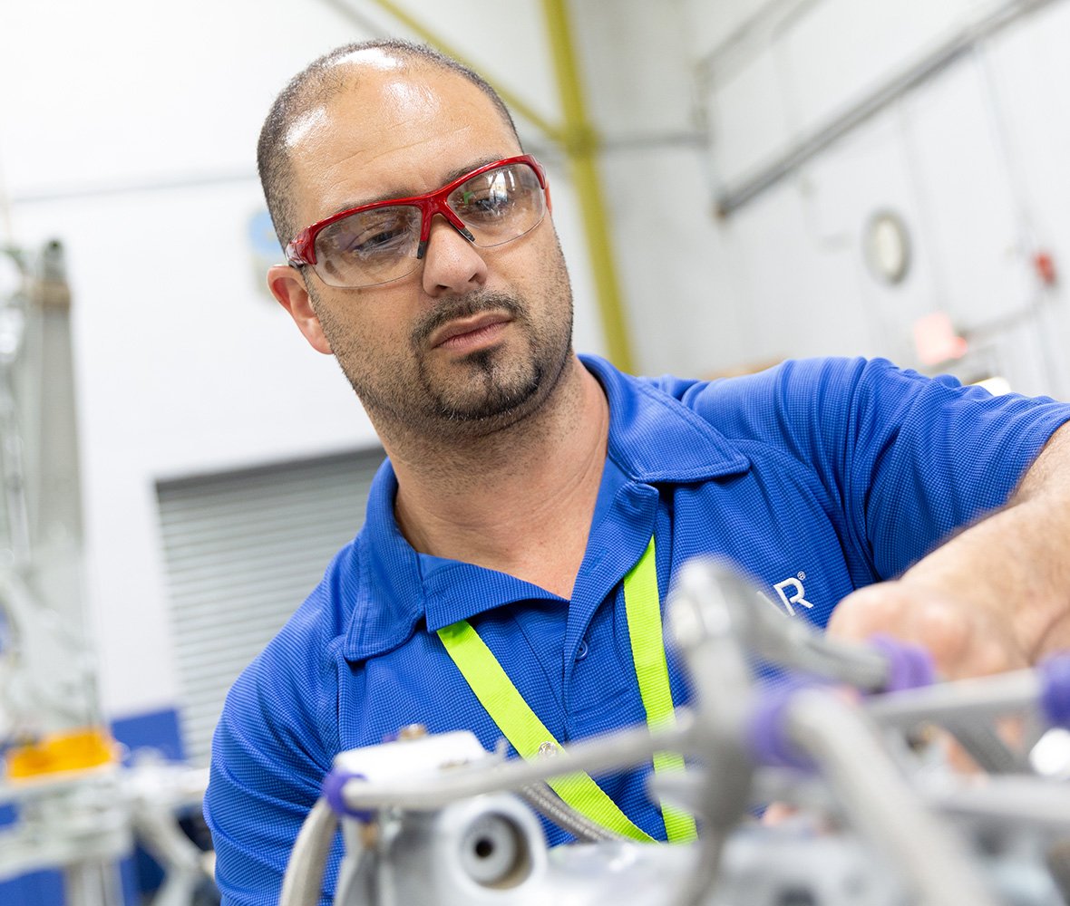 Landing Gear Overhaul employee working