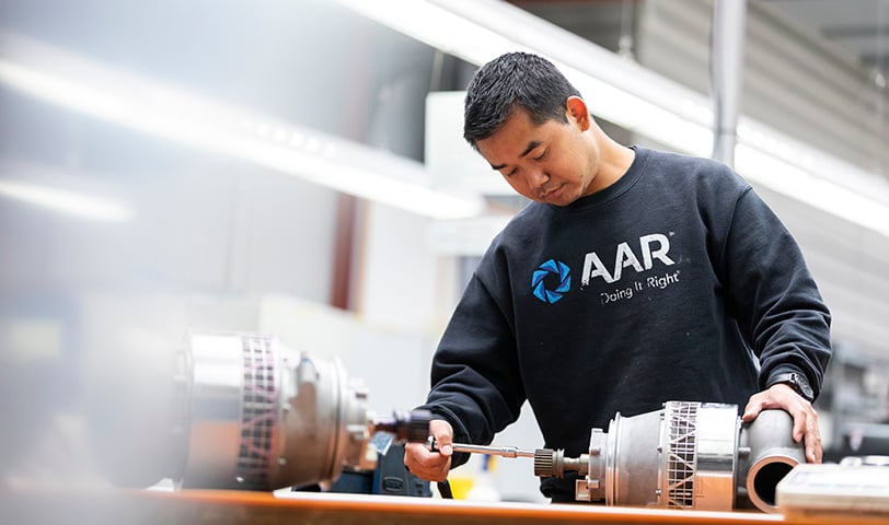 Component Repair employee working