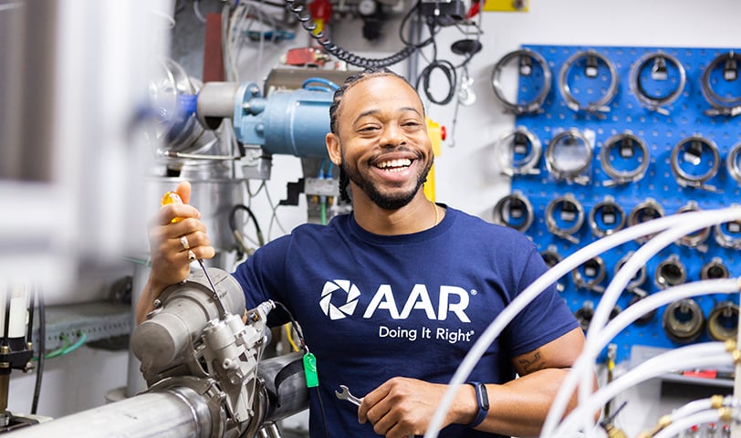 Component Repair employee working