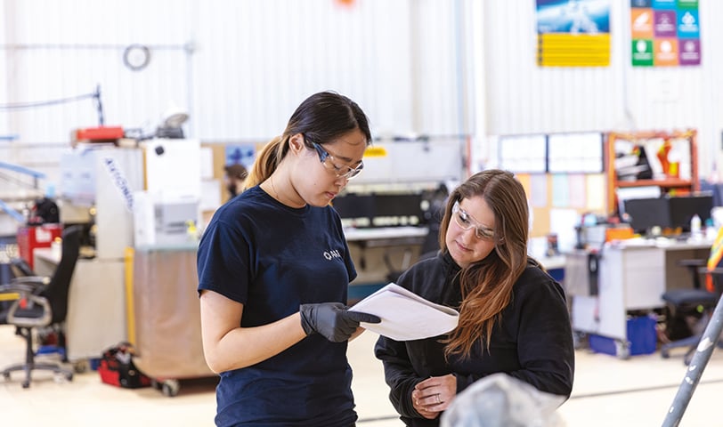 AAR employees working in hangar