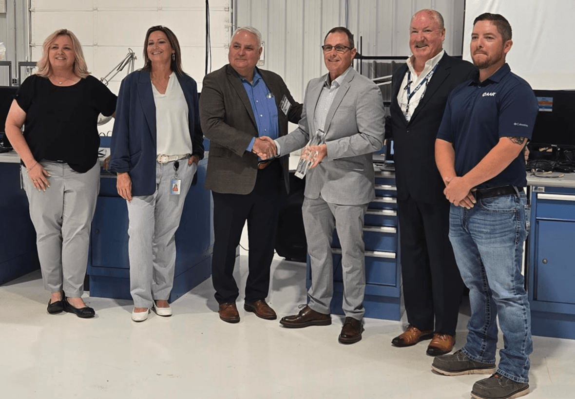 AAR and Collins Aerospace Supplier team shaking hands