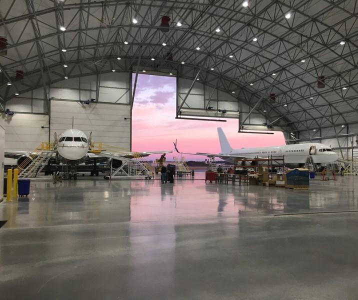 Rockford hangar interior picture