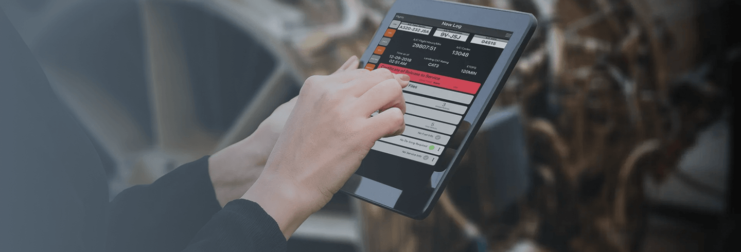 Employee working on a tablet