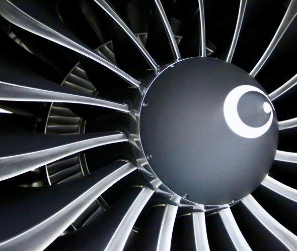 Abstract photo of an airplane engine Abstract photo of an airplane engine